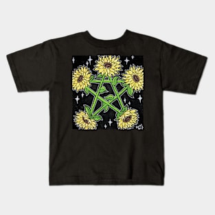 Sunflower Pentagram Kids T-Shirt